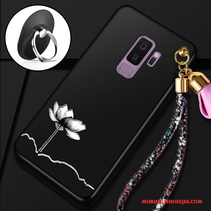 Samsung Galaxy S9+ Zwart Anti-fall Hoesje Schrobben Zacht All Inclusive Trend