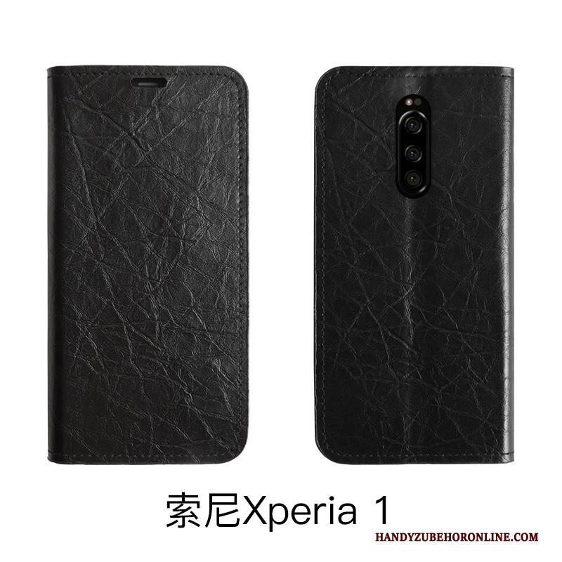 Sony Xperia 1 Bescherming Hoes Anti-fall Eenvoudige Hoesje Telefoon Folio All Inclusive