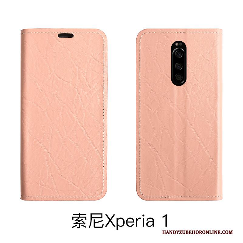 Sony Xperia 1 Bescherming Hoes Anti-fall Eenvoudige Hoesje Telefoon Folio All Inclusive