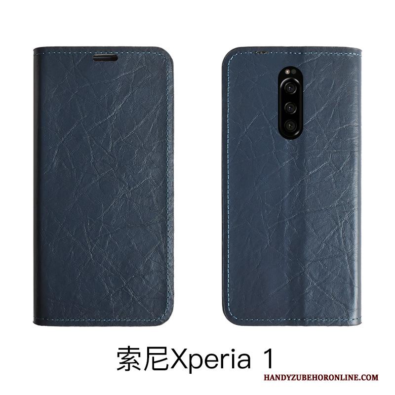 Sony Xperia 1 Bescherming Hoes Anti-fall Eenvoudige Hoesje Telefoon Folio All Inclusive