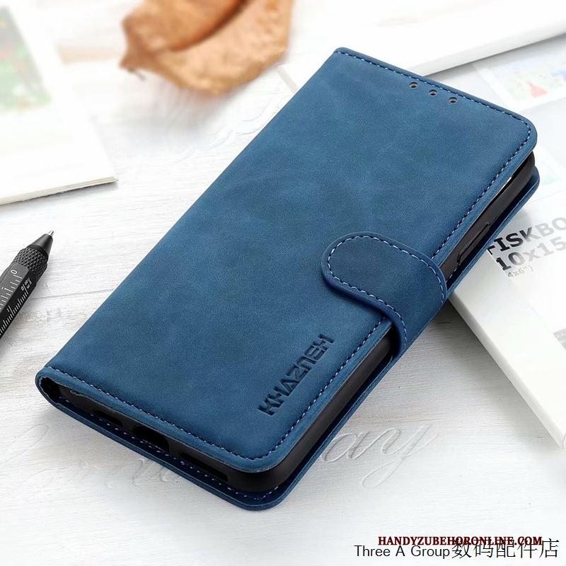 Sony Xperia 1 Ii Anti-fall Kaart Hoesje Telefoon Rood Folio Schrobben Leren Etui