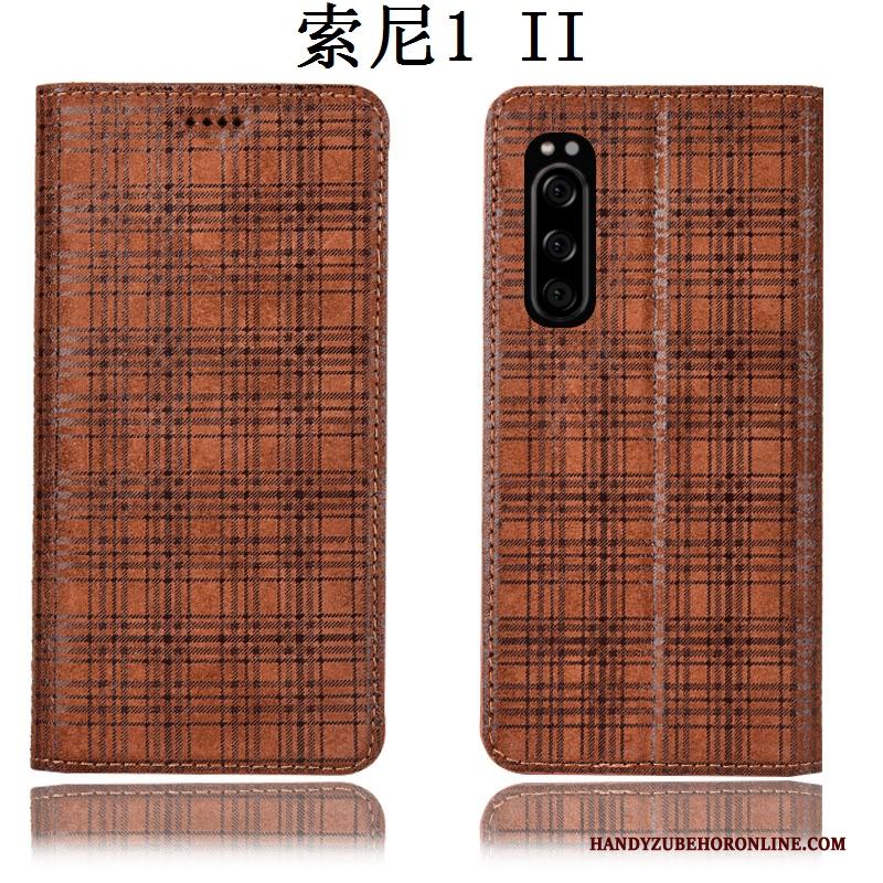 Sony Xperia 1 Ii Hoes Folio Anti-fall Leren Etui Hoesje Telefoon Bescherming All Inclusive