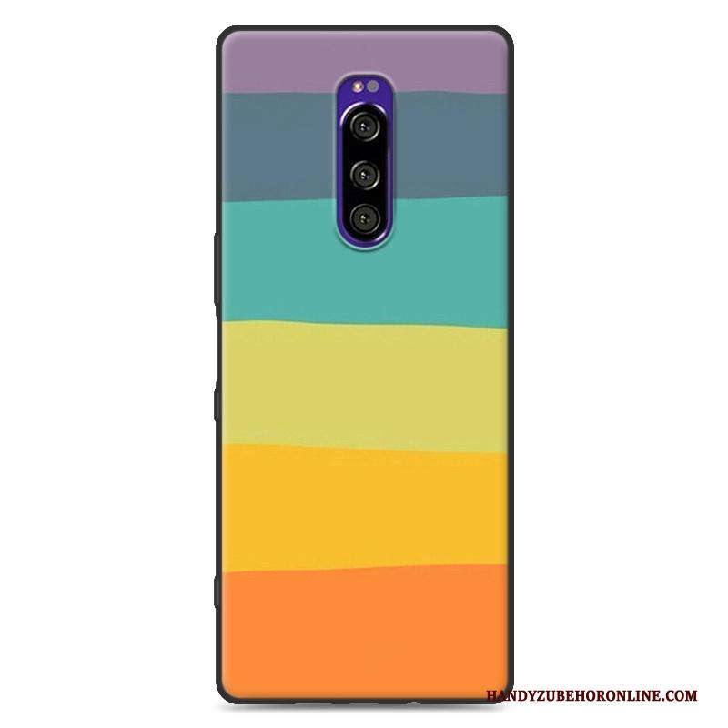 Sony Xperia 1 Siliconen Spotprent Mooie Anti-fall Bescherming Hoesje Trend