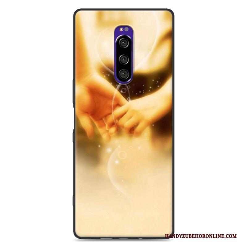 Sony Xperia 1 Siliconen Spotprent Mooie Anti-fall Bescherming Hoesje Trend