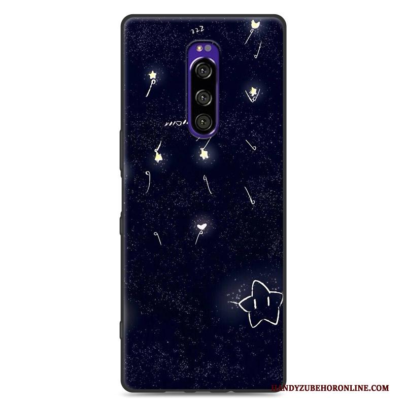 Sony Xperia 1 Siliconen Spotprent Mooie Anti-fall Bescherming Hoesje Trend