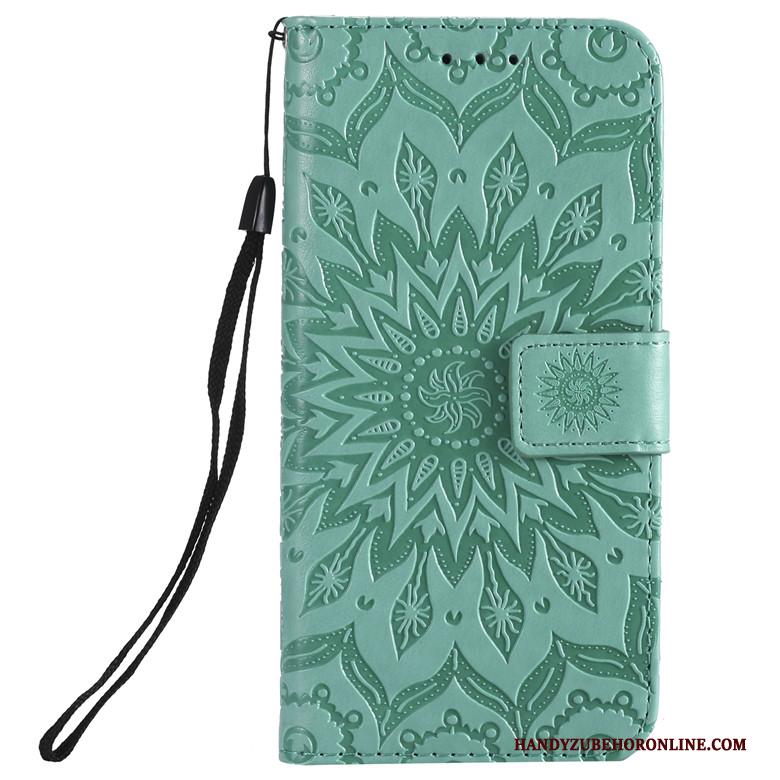 Sony Xperia 10 Hoesje Zacht Leren Etui Rose Goud Bloemen Bescherming Folio Anti-fall