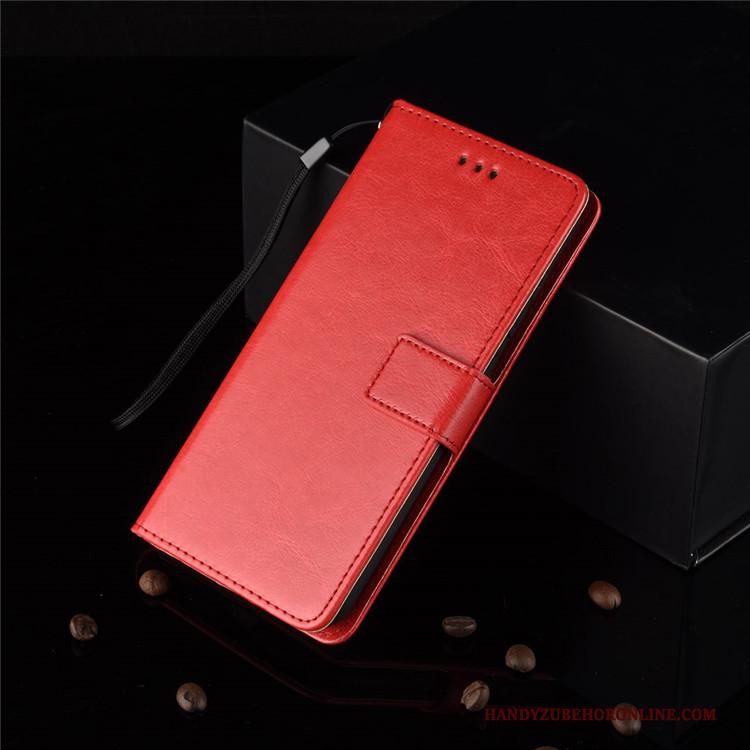 Sony Xperia 10 Ii Hoes Portemonnee Folio Hoesje Rood Bescherming Mobiele Telefoon