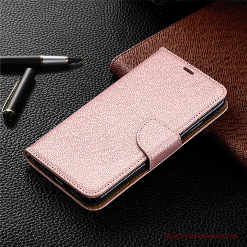 Sony Xperia 10 Leren Etui Hoes Bescherming Portemonnee Roze Hoesje Telefoon Hanger