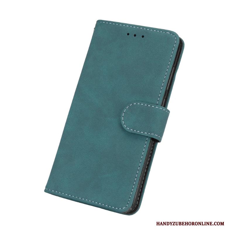 Sony Xperia 10 Plus Bescherming Hoesje Telefoon Clamshell Schrobben Zacht Vintage Leren Etui