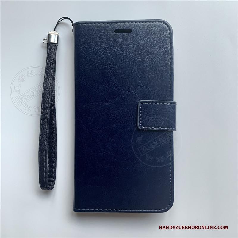 Sony Xperia 10 Plus Hoesje Bescherming Anti-fall Zacht Folio Kaart Blauw Siliconen