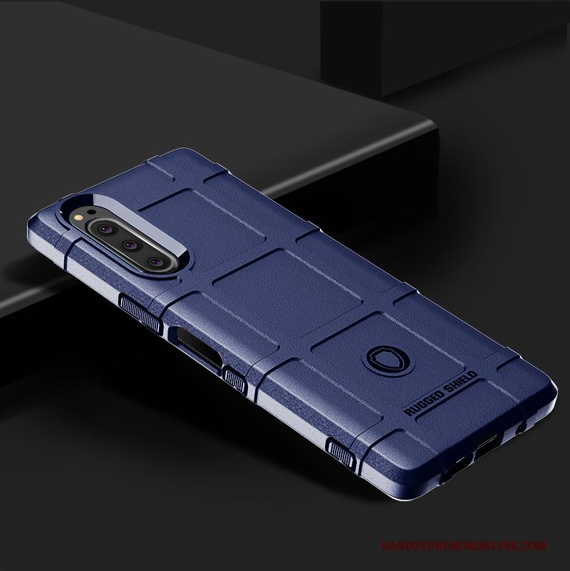 Sony Xperia 5 Siliconen Zacht Trendy Merk All Inclusive Hoesje Telefoon Groen Bescherming
