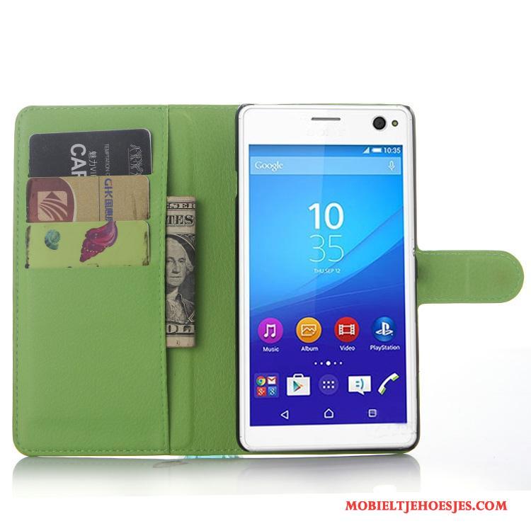 Sony Xperia C4 Portemonnee Lichtblauw Hoesje Leren Etui Mobiele Telefoon Telefoon Bescherming