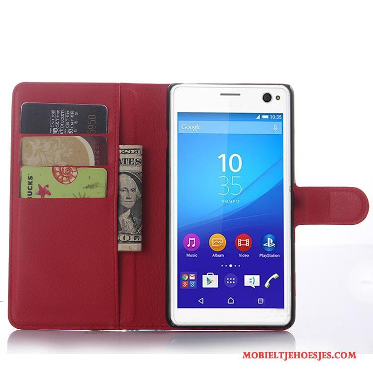 Sony Xperia C4 Portemonnee Lichtblauw Hoesje Leren Etui Mobiele Telefoon Telefoon Bescherming