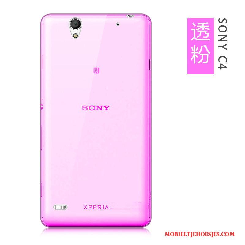 Sony Xperia C4 Zacht Blauw Hoesje Siliconen Telefoon Dun Grote