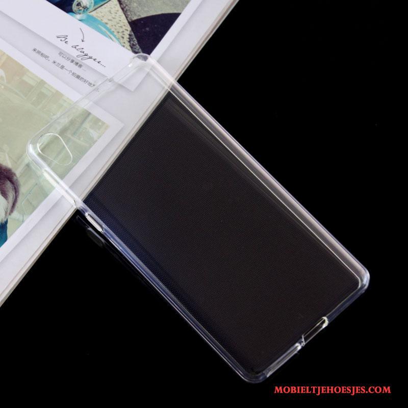Sony Xperia E5 Antislip Zacht Bescherming Hoes Blauw Doorzichtig Hoesje Telefoon