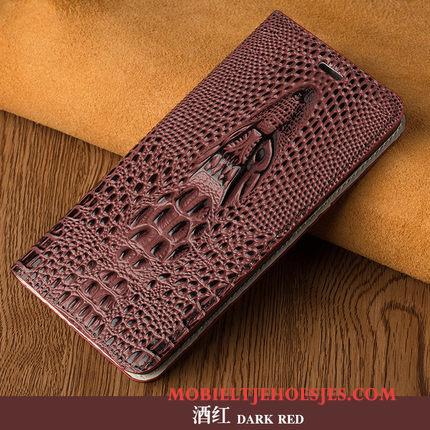 Sony Xperia L1 Bescherming Hoes Folio Rood Anti-fall Hoesje Telefoon Bedrijf