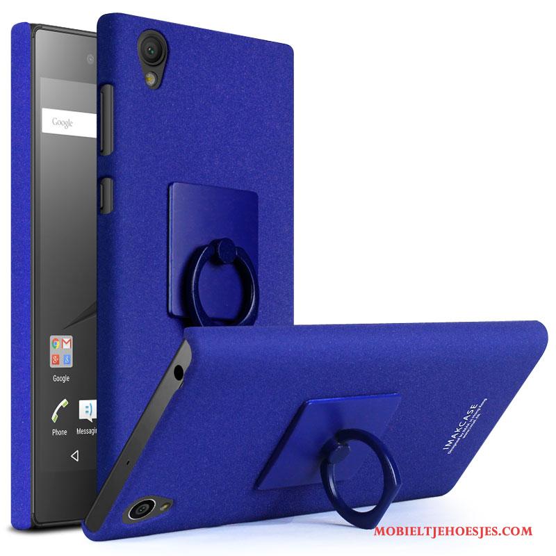 Sony Xperia L1 Ring Trend Bescherming Hoes Hoesje Telefoon Schrobben Blauw