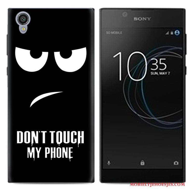 Sony Xperia L1 Zacht Pu Hoesje Telefoon Wit Scheppend Bescherming Mobiele Telefoon