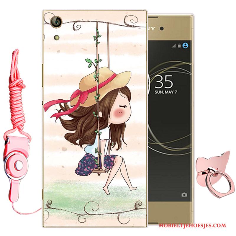 Sony Xperia L1 Zacht Spotprent Hoesje Telefoon Bescherming Siliconen Roze