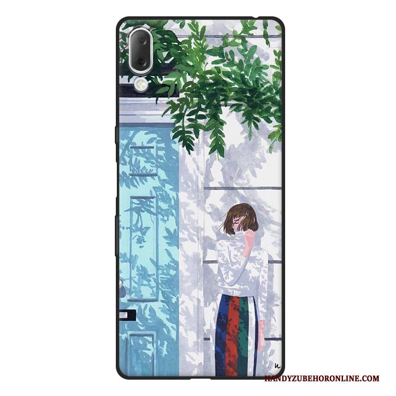 Sony Xperia L3 Hoesje Mini Anti-fall Groen Kunst Telefoon Schrobben