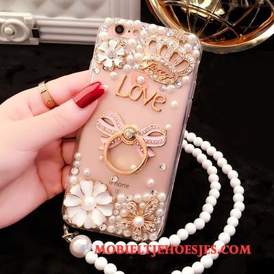 Sony Xperia M5 Dual Hoesje Telefoon Anti-fall Roze Trend Bescherming Met Strass