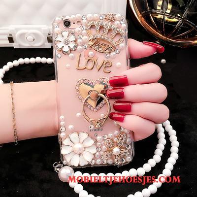 Sony Xperia M5 Dual Hoesje Telefoon Anti-fall Roze Trend Bescherming Met Strass