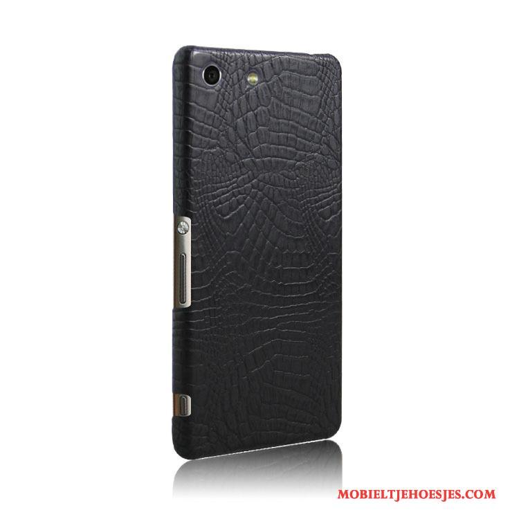 Sony Xperia M5 Dual Hoesje Telefoon Krokodillenleer Nieuw Leren Etui Wit Mobiele Telefoon Bescherming