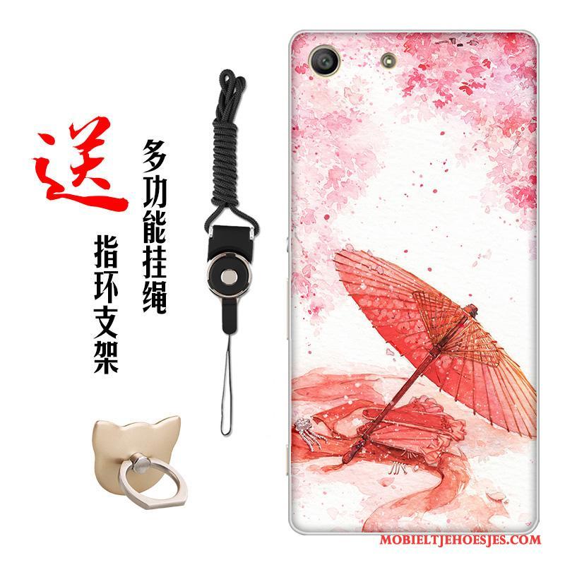 Sony Xperia M5 Dual Hoesje Telefoon Vintage Kleur Pas Zacht Bloemen Chinese Stijl