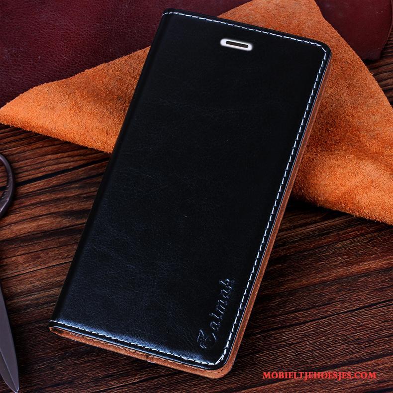 Sony Xperia T2 Bescherming Mobiele Telefoon Hoesje Purper Leren Etui