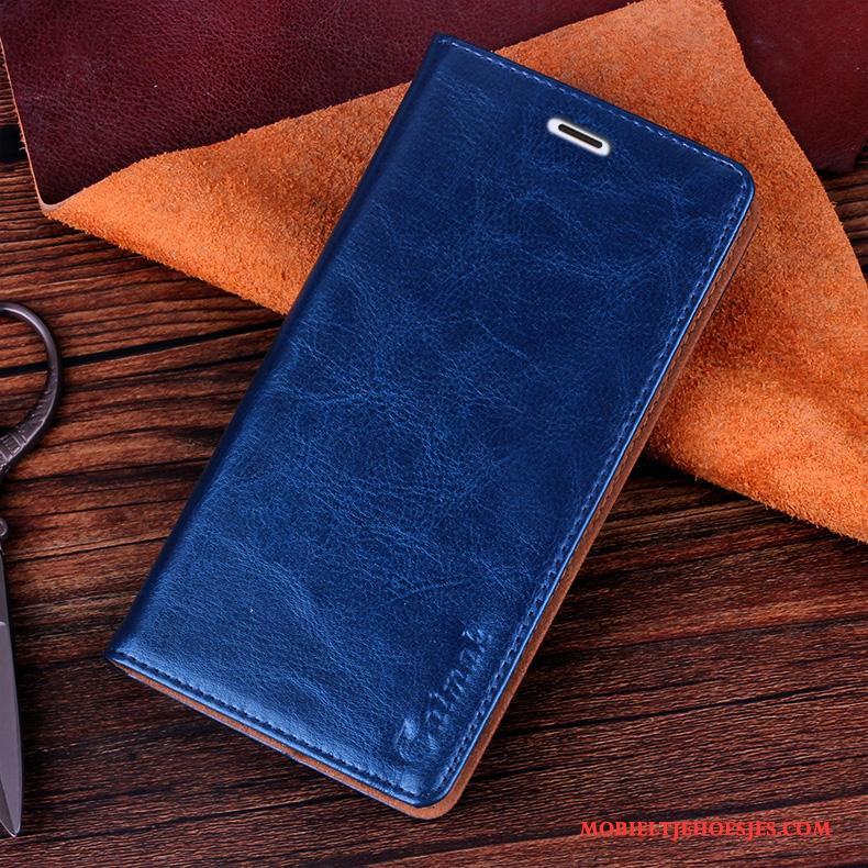 Sony Xperia T2 Bescherming Mobiele Telefoon Hoesje Purper Leren Etui