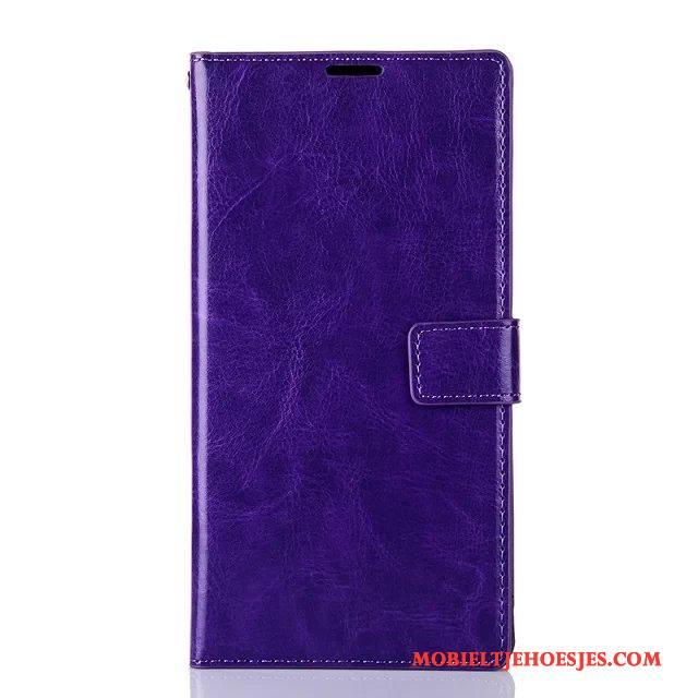 Sony Xperia T2 Diepe Kleur Hoesje Telefoon Purper Bescherming Leren Etui Mobiele Telefoon