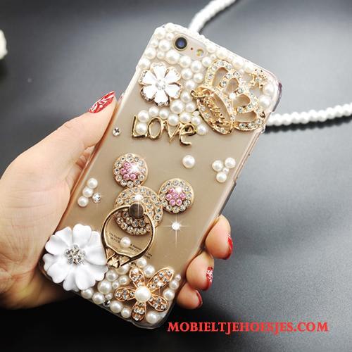 Sony Xperia T2 Gesp Strass Ring Trend Hoesje Telefoon Met Strass Goud