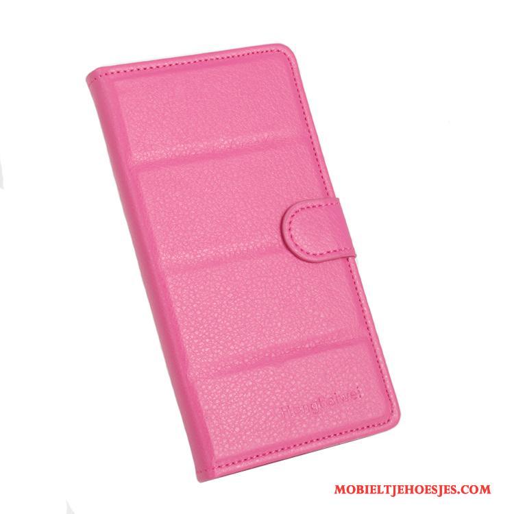 Sony Xperia T2 Leren Etui Patroon Hoesje Folio Zwart Mobiele Telefoon Bescherming