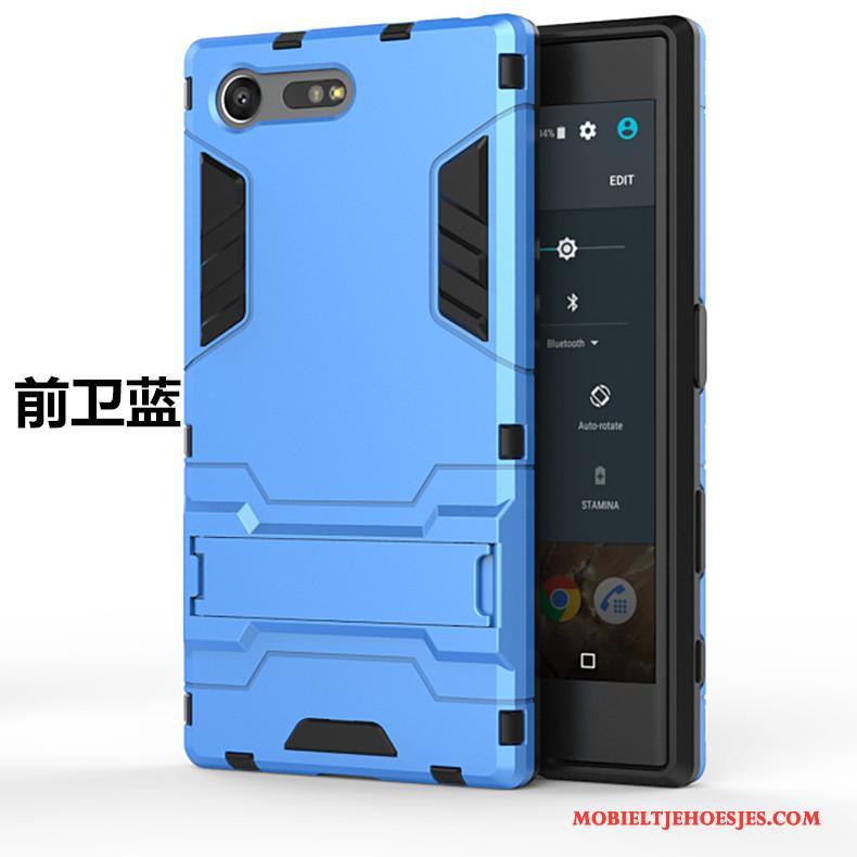 Sony Xperia X Compact Hard Mobiele Telefoon Blauw Hoesje Bescherming Siliconen Telefoon