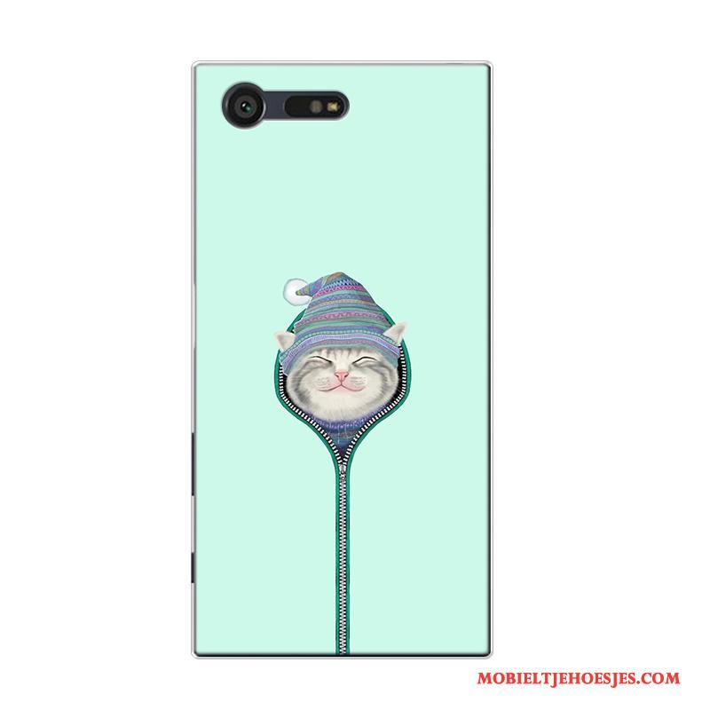 Sony Xperia X Compact Hard Zacht Mobiele Telefoon Blauw Hoesje Bescherming Anti-fall