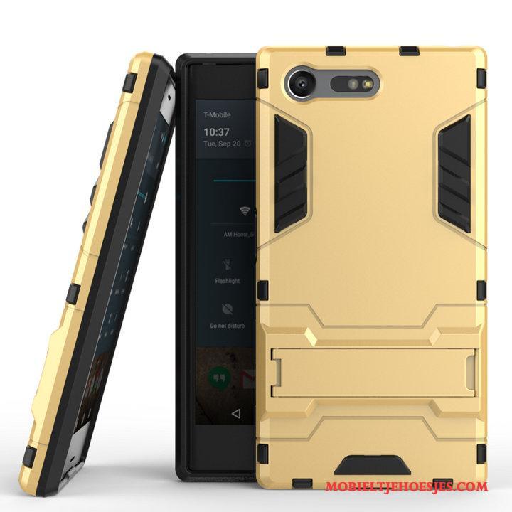 Sony Xperia X Compact Hoesje Mobiele Telefoon Anti-fall Goud Bescherming Grijs Telefoon