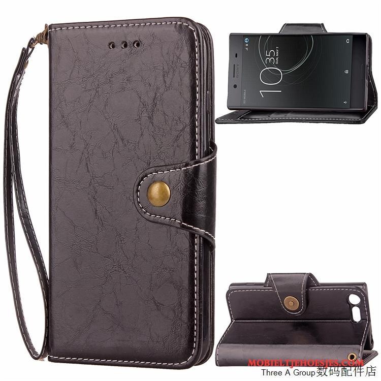 Sony Xperia X Compact Leren Etui Bescherming All Inclusive Hoes Zacht Hoesje Folio