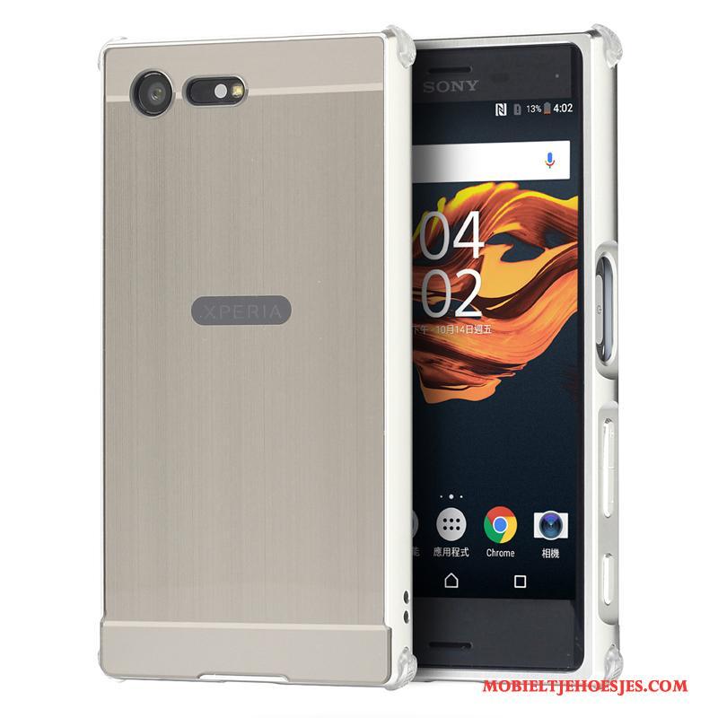 Sony Xperia X Compact Omlijsting Metaal Hoes Hoesje Telefoon Mobiele Telefoon Anti-fall Goud