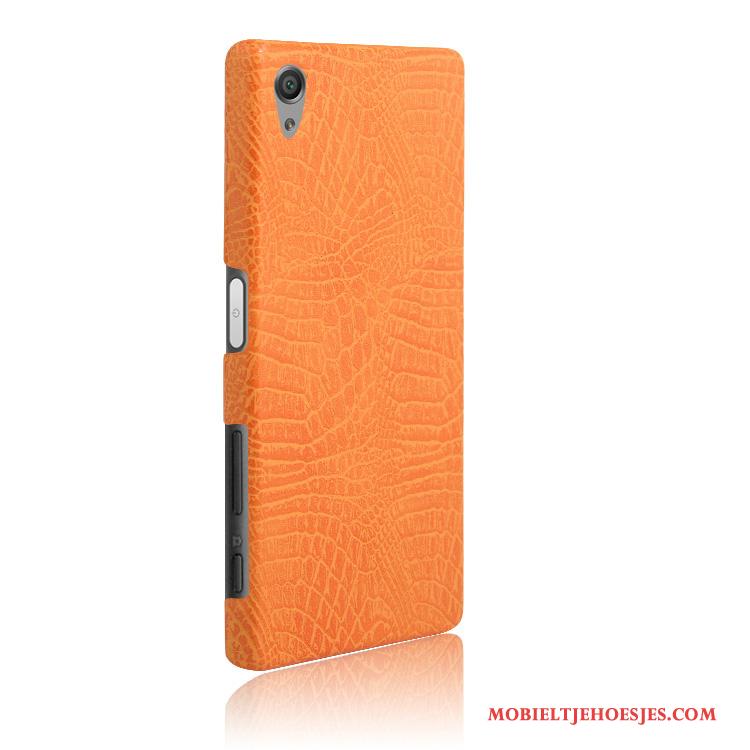 Sony Xperia X Oranje Anti-fall Hoes Hard Hoesje Telefoon Bescherming Krokodil