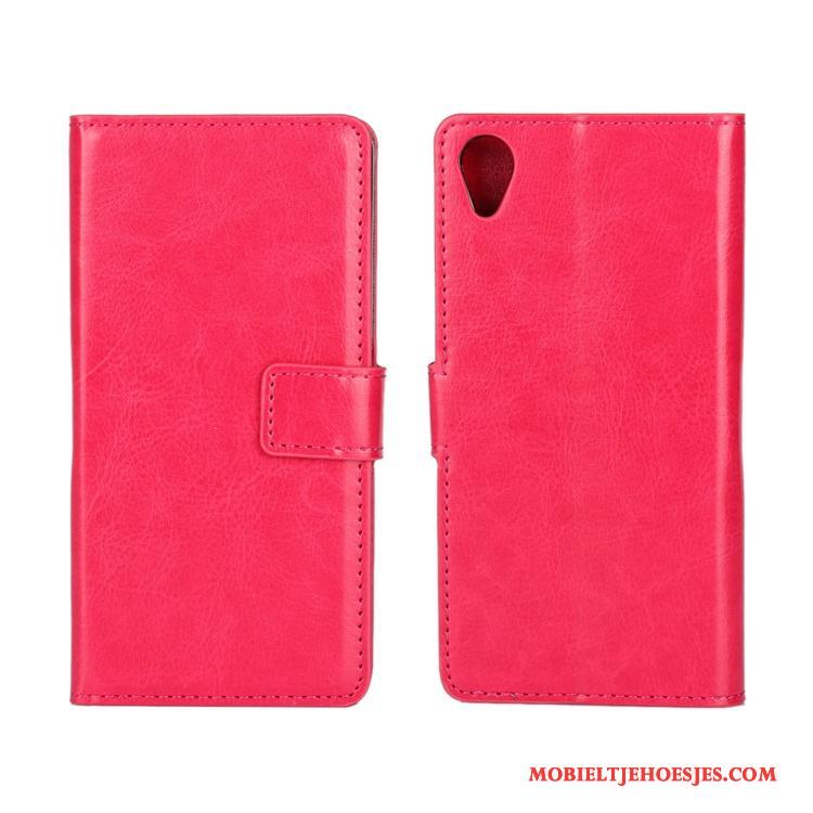 Sony Xperia X Performance Roze Voor Mobiele Telefoon Hoes Folio Hoesje Telefoon Bescherming
