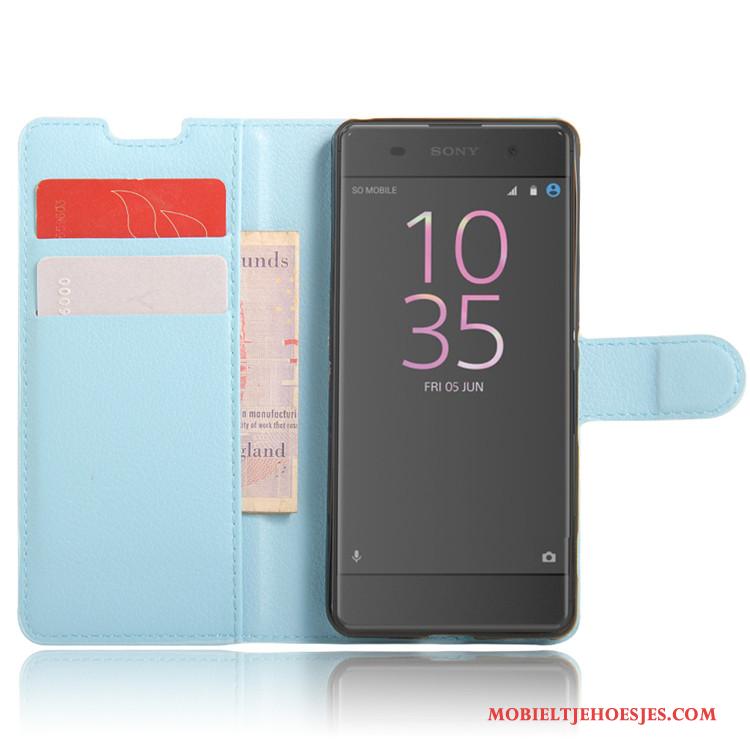 Sony Xperia Xa Mobiele Telefoon Kaart Hoes Hoesje Bescherming Leren Etui Rood