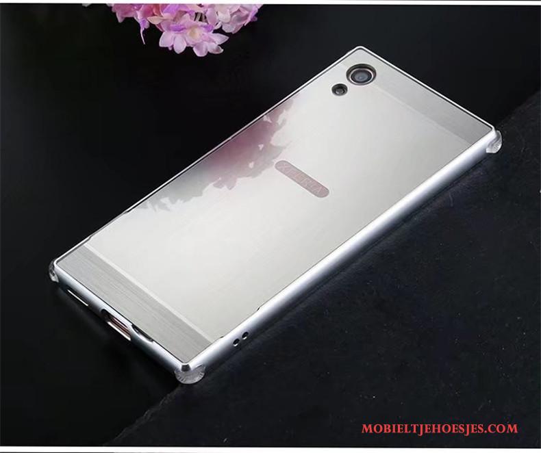 Sony Xperia Xa1 Anti-fall Omlijsting Hoesje Telefoon Bescherming Lichte En Dun Achterklep Metaal