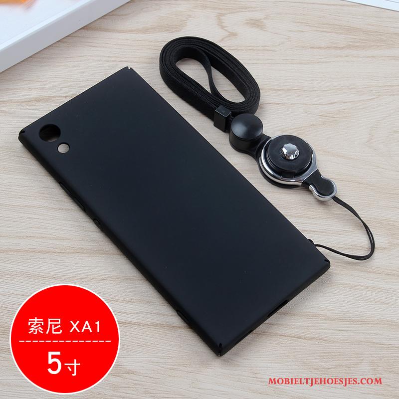 Sony Xperia Xa1 Bescherming Hoesje Telefoon Rood Hanger