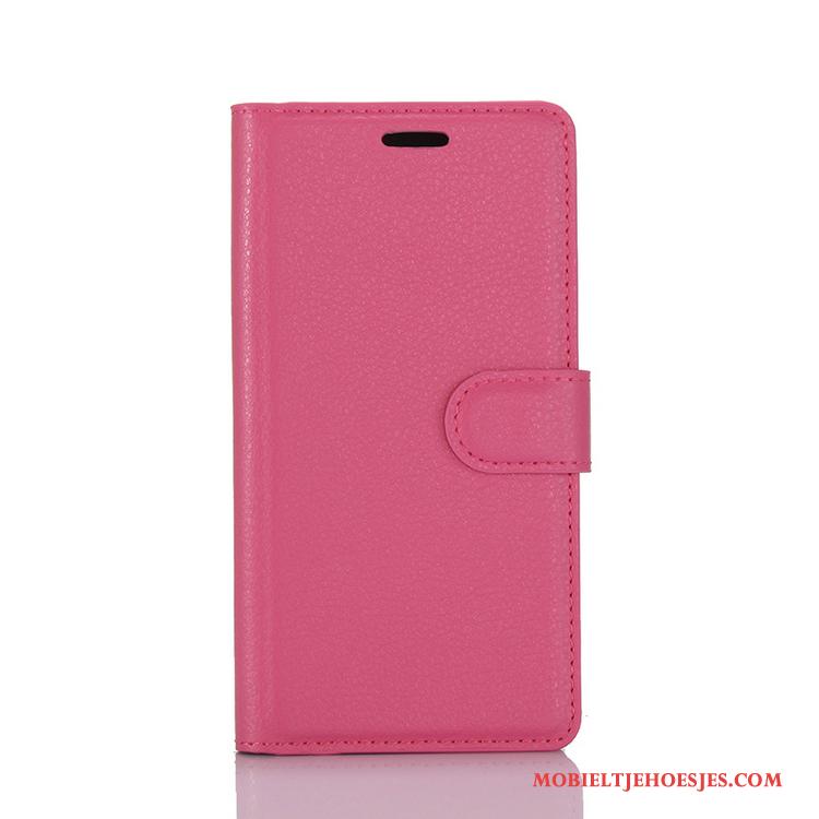Sony Xperia Xa1 Bescherming Mobiele Telefoon Hoes Purper Diepe Kleur Folio Hoesje