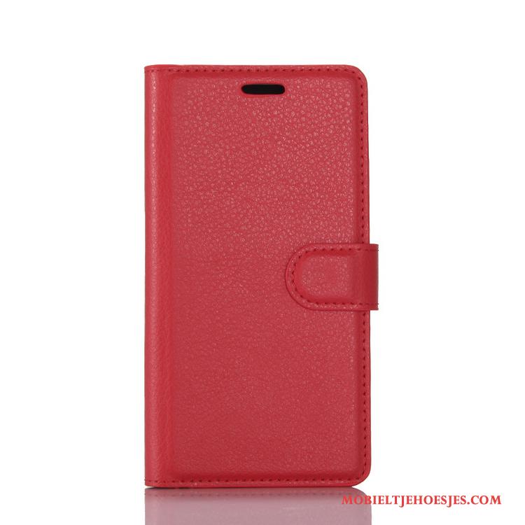 Sony Xperia Xa1 Bescherming Mobiele Telefoon Hoes Purper Diepe Kleur Folio Hoesje