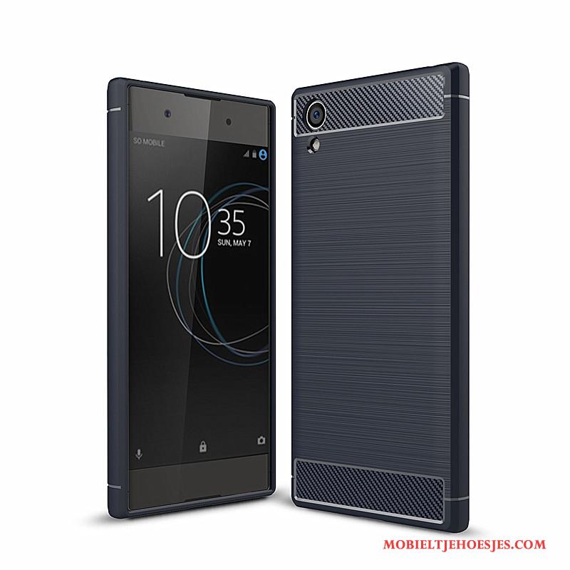 Sony Xperia Xa1 Plus Hoesje Telefoon All Inclusive Zacht Fiber Grijs Bescherming