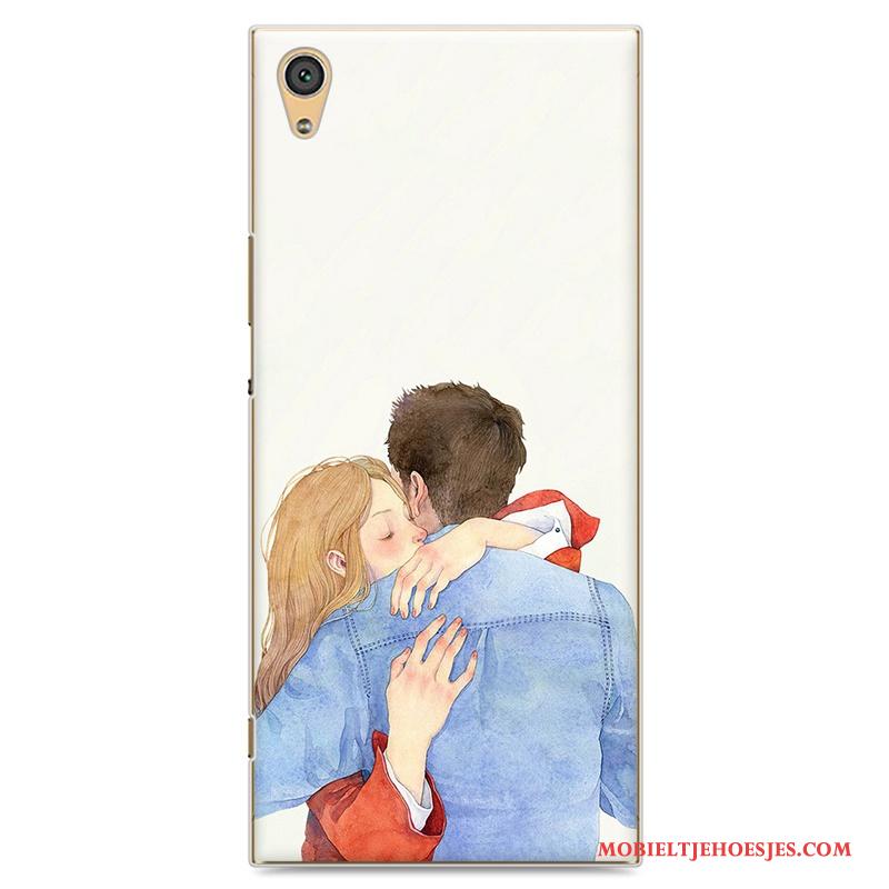 Sony Xperia Xa1 Ultra Hoesje Telefoon Eenvoudige Rood Geschilderd Kunst Vers Mini