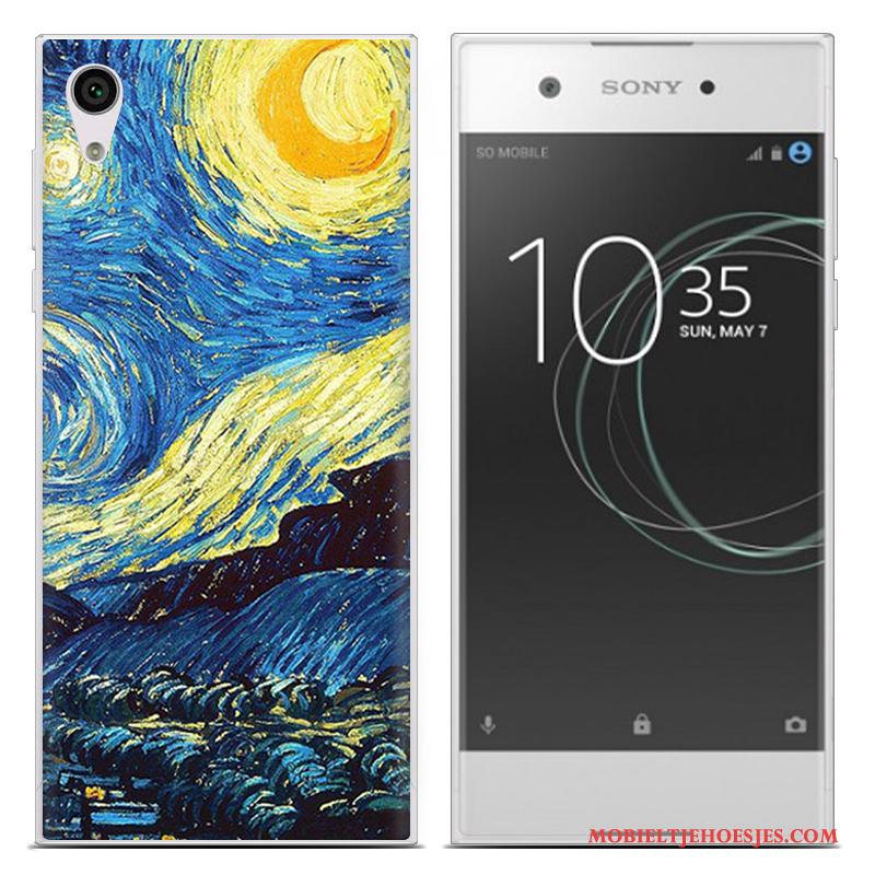 Sony Xperia Xa1 Ultra Mobiele Telefoon Hoesje Telefoon Dun Kleur Zacht Ster Maand