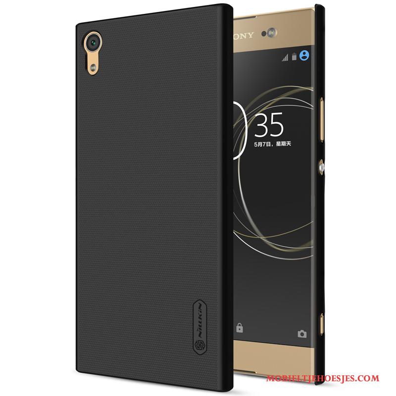 Sony Xperia Xa1 Ultra Rood Goud Hoesje Mobiele Telefoon Schrobben Hard Telefoon