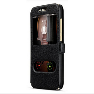 Sony Xperia Xa2 Ultra Bescherming Rood Hoesje Mobiele Telefoon Zwart Leren Etui Folio